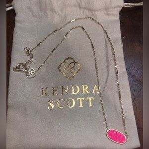 Kendra Scott hot pink Kyocera necklace
